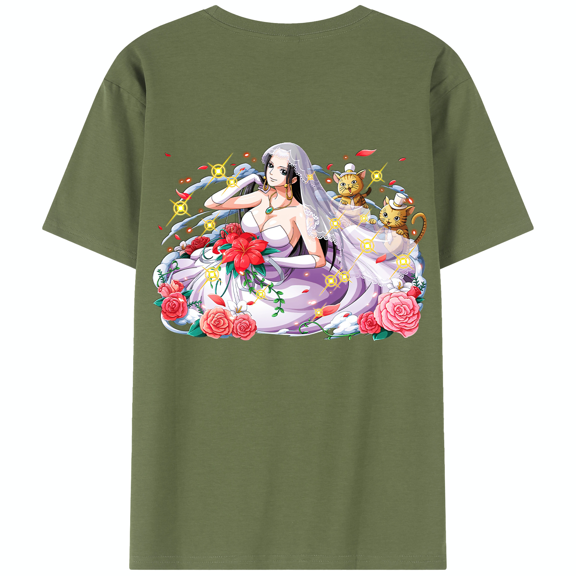 ワンピース ボア・ハンコック ONE PIECE Boa·Hancock 綿100％半袖Tシャツ（背面プリント）